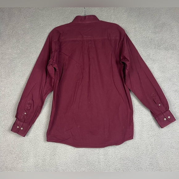 Ariat Men's Burgundy Shirt Size Small - Picture 2 of 10